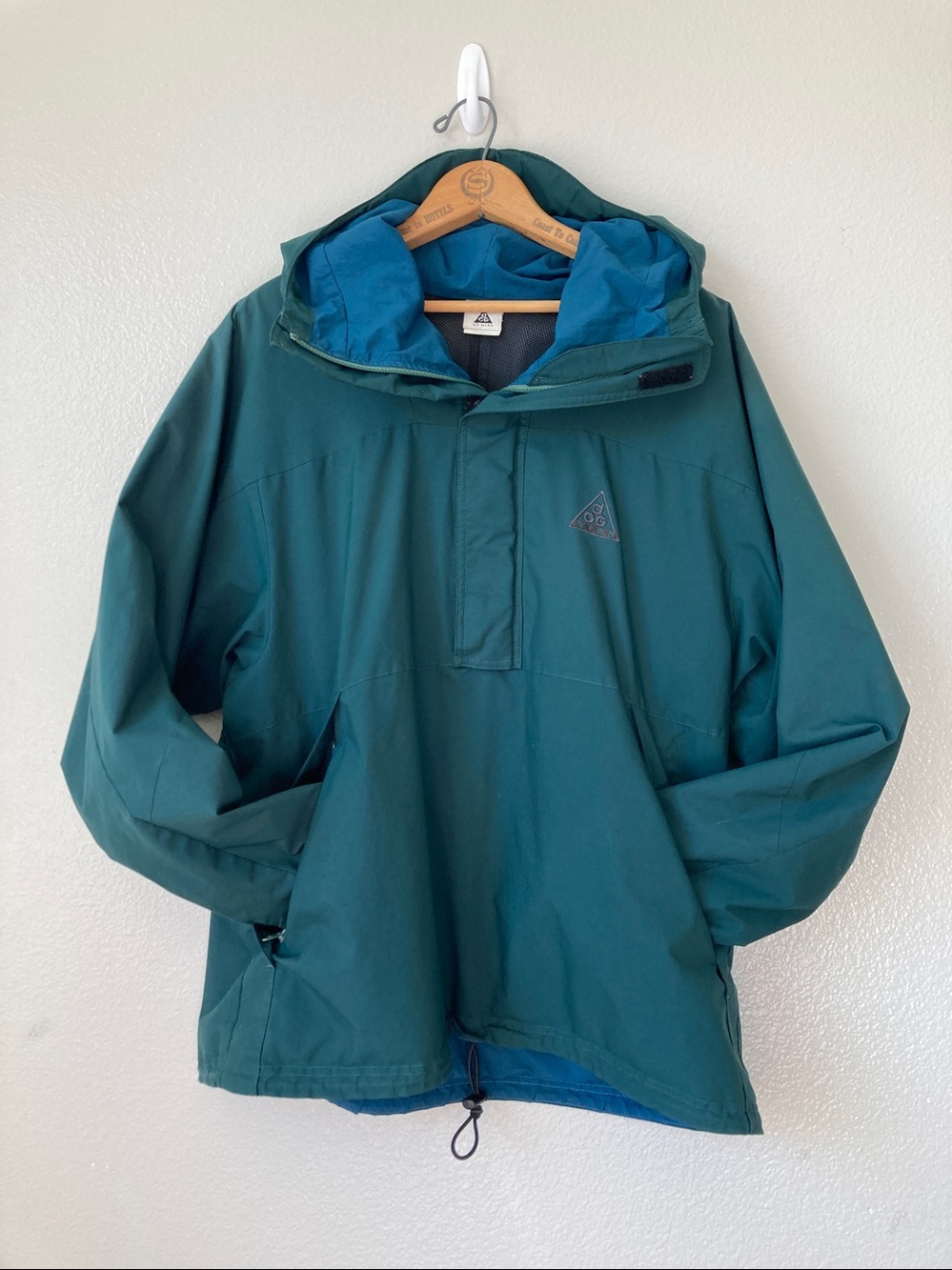 Nike ACG Clima fit F.I.T. Pullover Hooded Windbreaker Anorak Half Zip 1/2 sz est